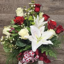 Heartfelt Red & White Love