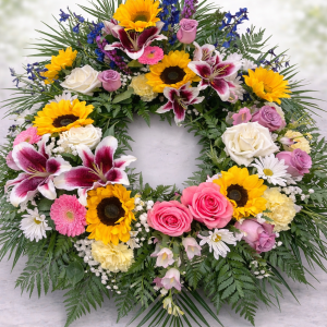 Sunlit Remembrance Urn Wreath